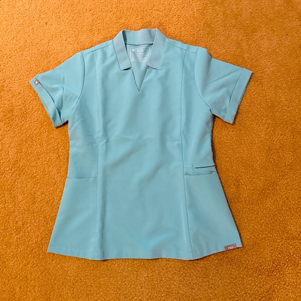 Figs Inala Seaglass Scrub Top